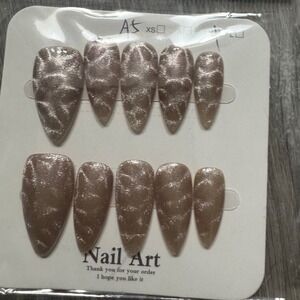 Press On Nails Stiletto Almond Coffin Fake Nail Art Manicure Nail Tips